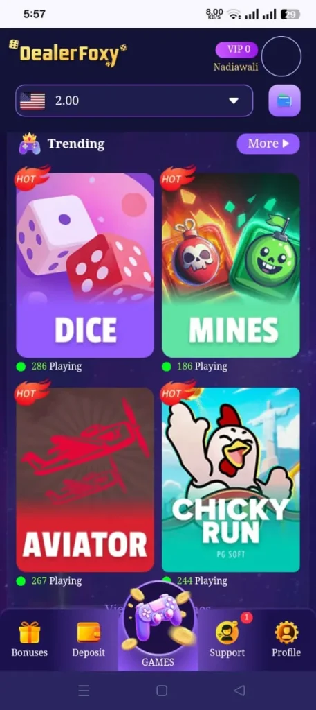 Dealer Foxy Game Home Image