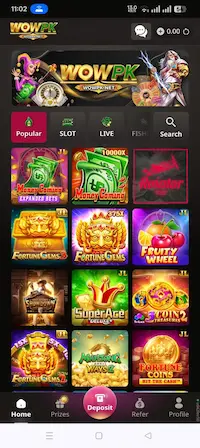 WOWPK Game Home Image